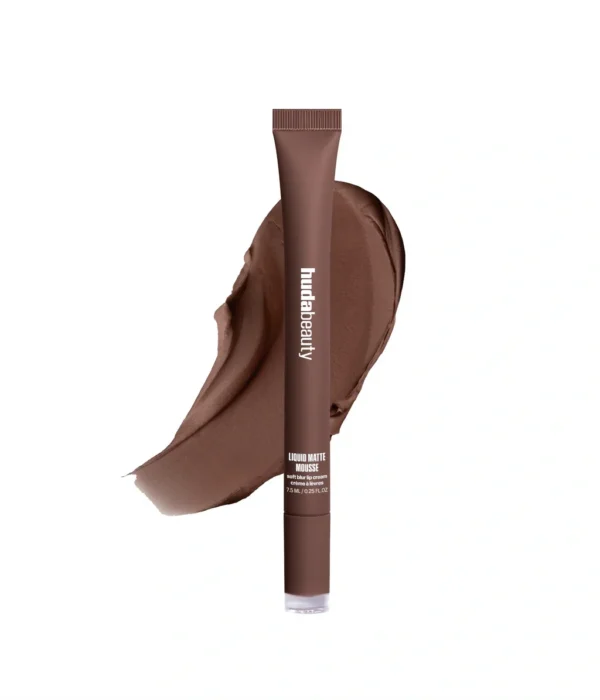 Huda Beauty Liquid Matte Mousse lip color tube available on GLAMIT PK