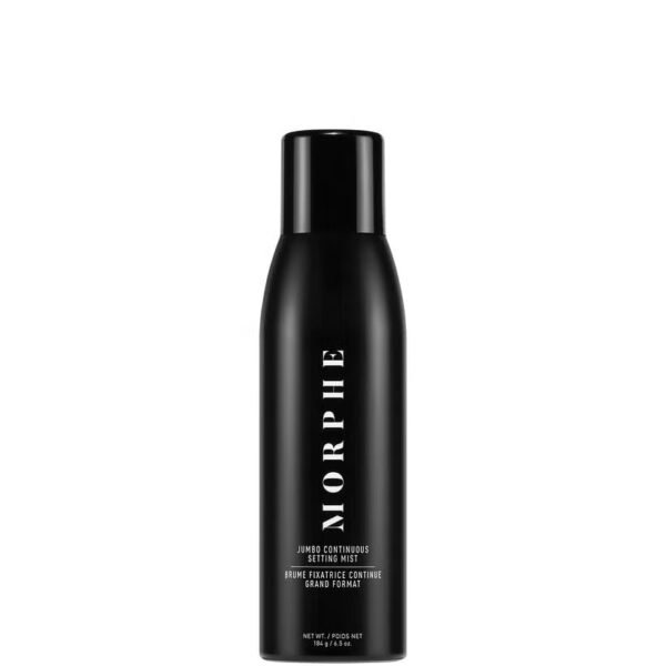 Morphe Continuous Setting Mist 79ml black aerosol bottle against a clean background available at GlamItPK