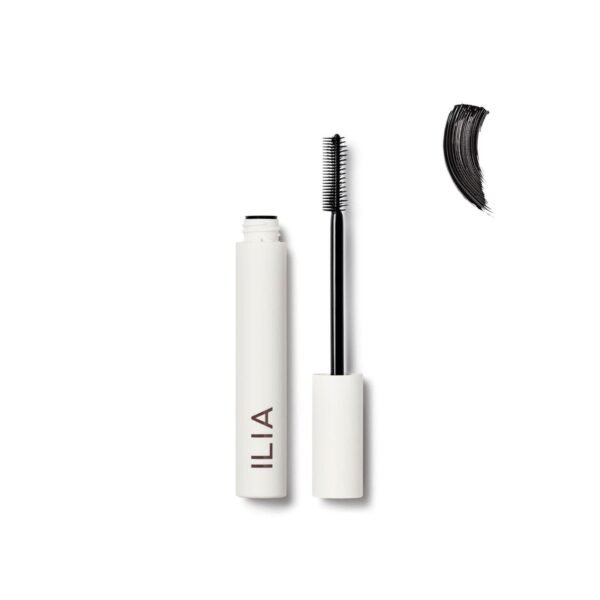 ILIA Limitless Lash Lengthening Mascara Mini 3g tube and dual-sided wand available at Glamit.pk