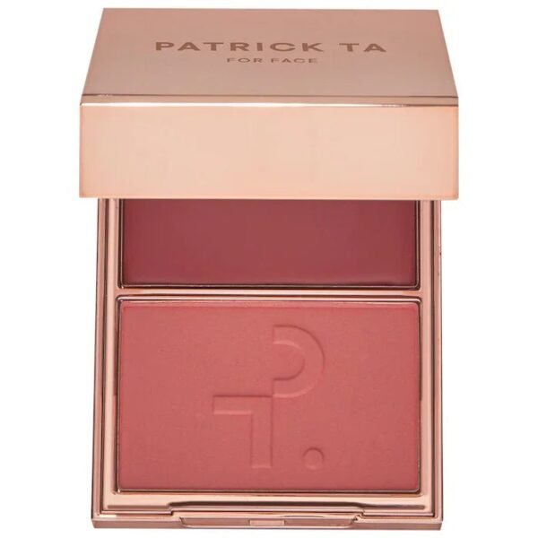 Patrick Ta Major Headlines Double-Take Crème and Powder Blush Duo compact in She's Flushed available at Glamit.pk