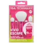 Real Techniques Vivid Escape Glow To Go Travel Makeup Brush Set available on GLAMIT PK