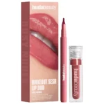 Huda Beauty Makeout Sesh Lip Duo Rosy Nudes available on GLAMIT PK