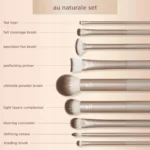 Real Techniques Au Naturale Complete Brush Kit 9 Piece Glow Makeup Brush Set - Image 3